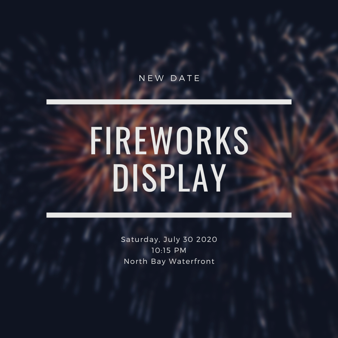 Postponed Canada Day fireworks rescheduled for July 30