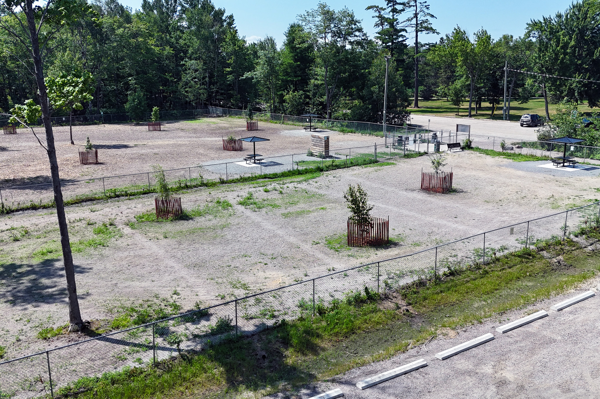Aerial photo of Bruman Dog Park