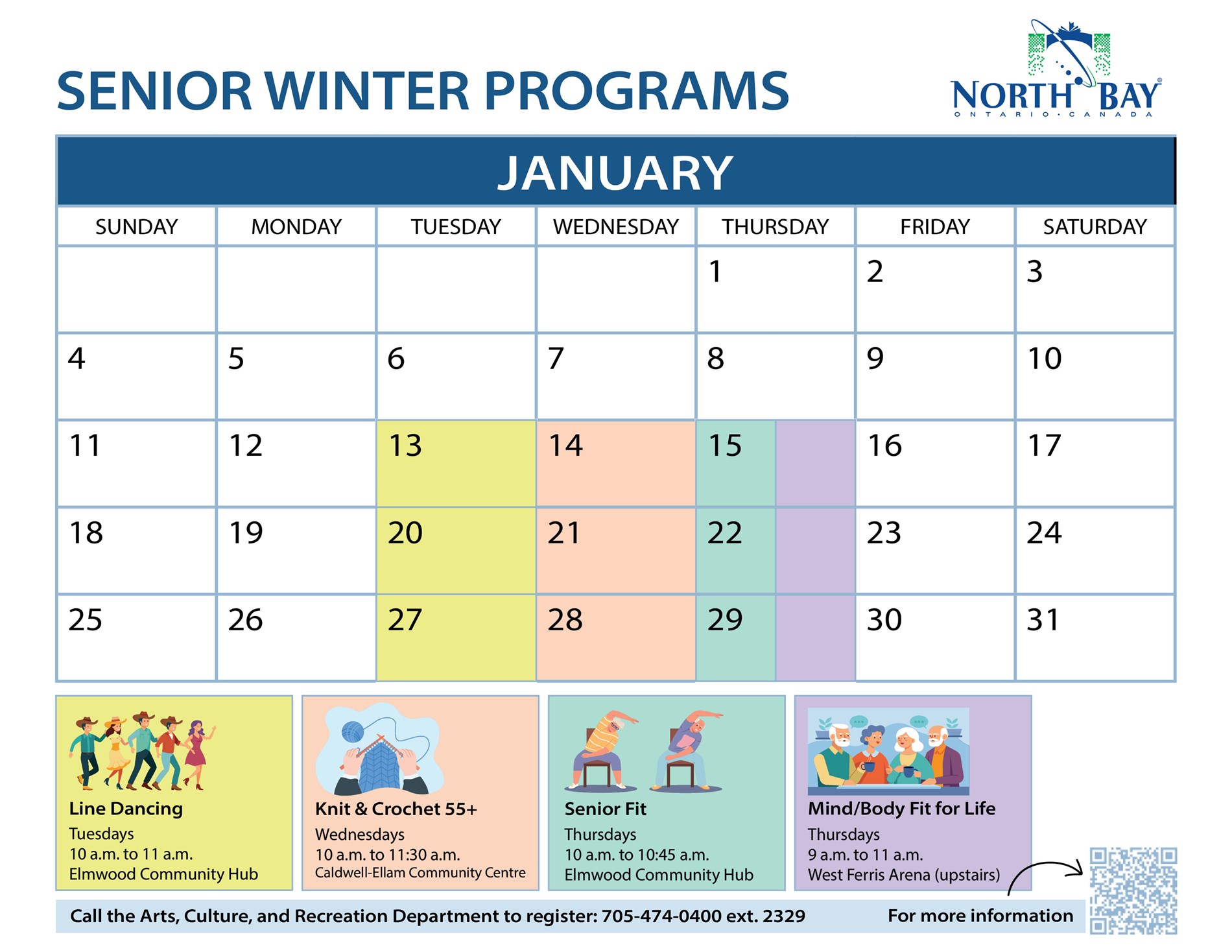 Public Program Calander Arts, Culture and Recreation Program Calendar | City of North Bay
