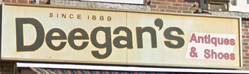Deegan's Shoe Store Sign