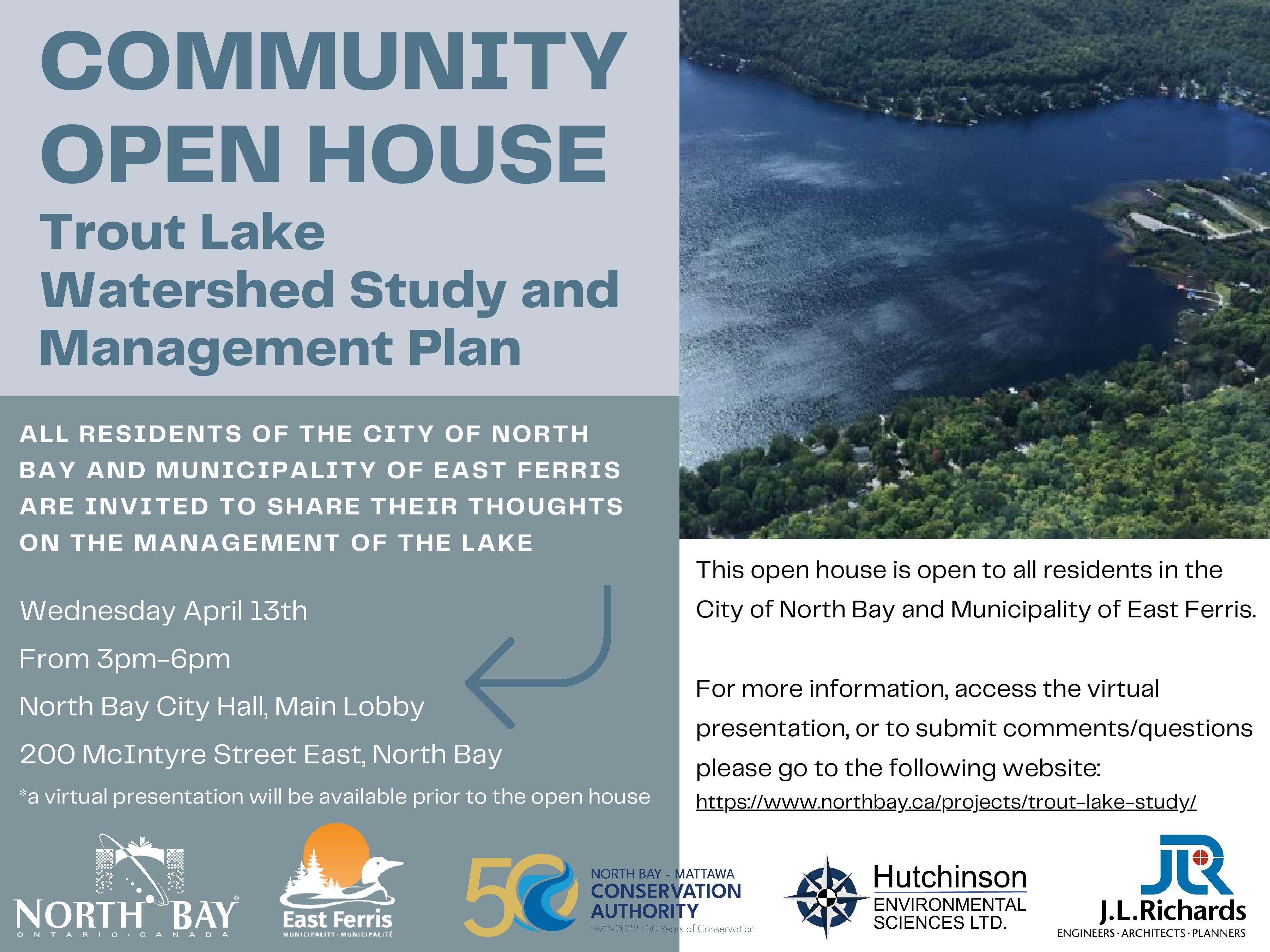 Trout Lake Watershed and Management Plan Open House City of North Bay