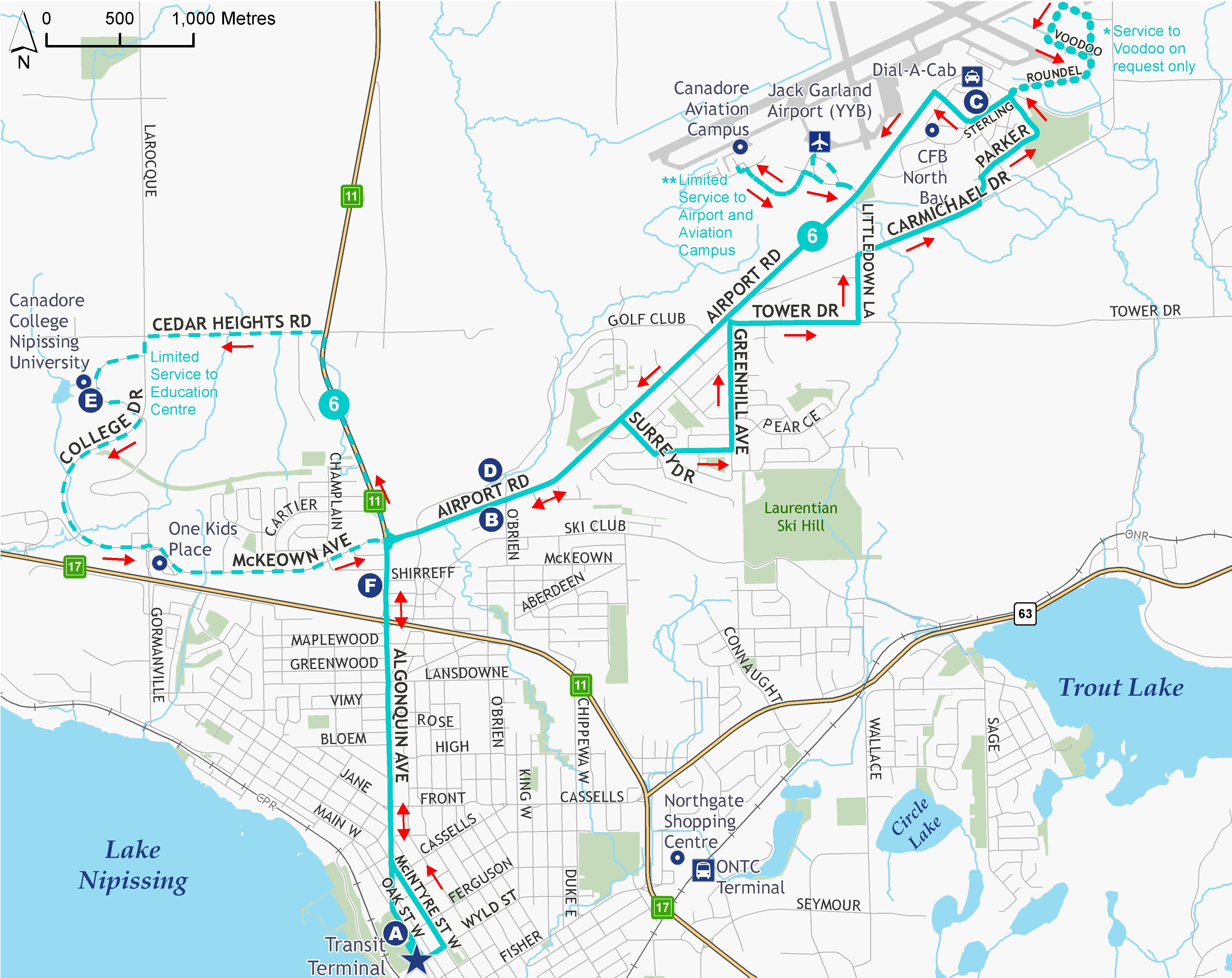6 Hornell CFB route map