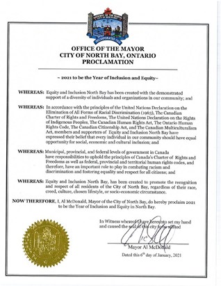 2021 proclaimed Year of Inclusion and Equity